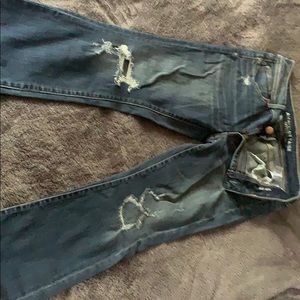 American Eagle Distressed Kick Crop Jeans